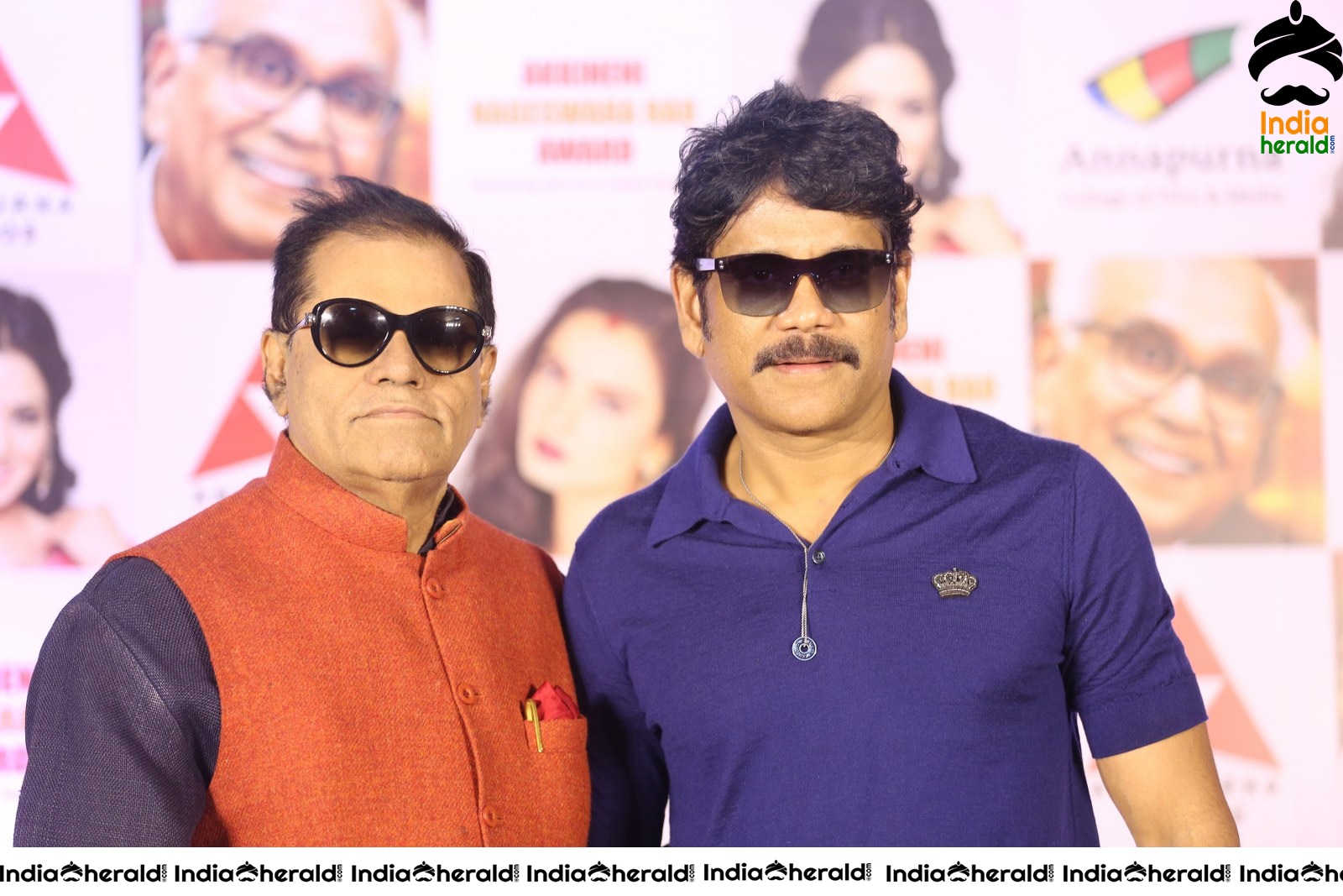 Actor Nagarjuna spotted with the Chief Guest at ANR Press Meet
