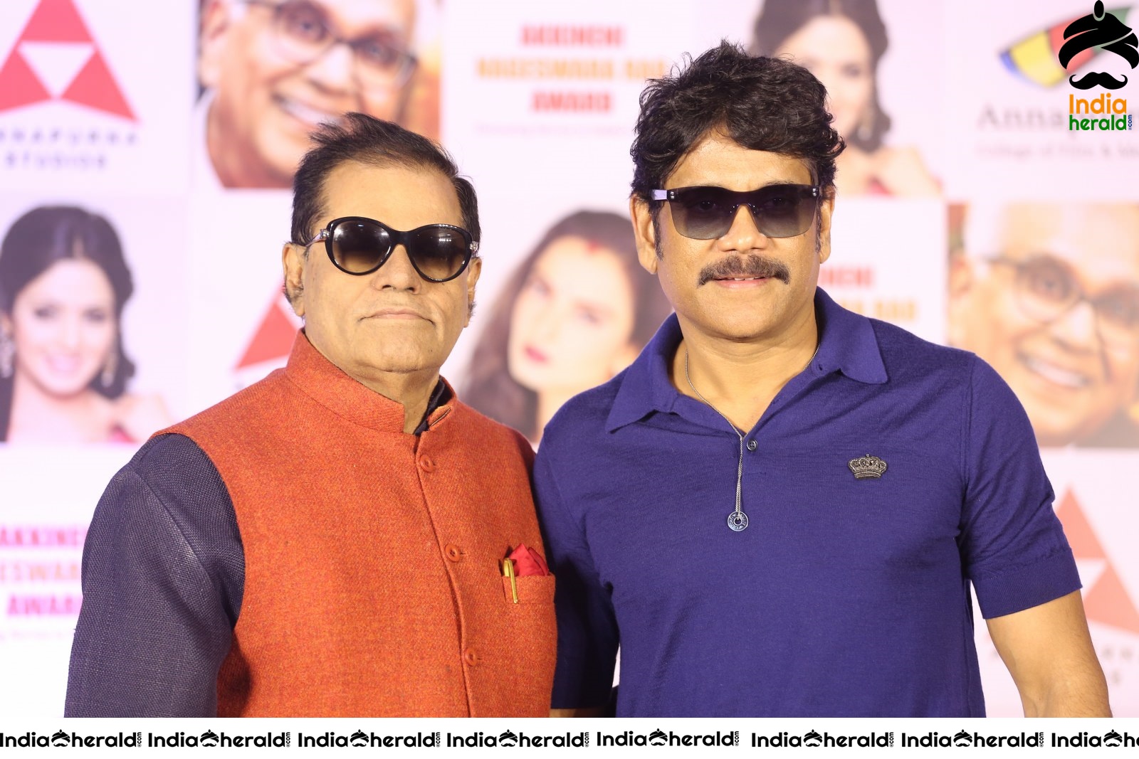 Actor Nagarjuna spotted with the Chief Guest at ANR Press Meet