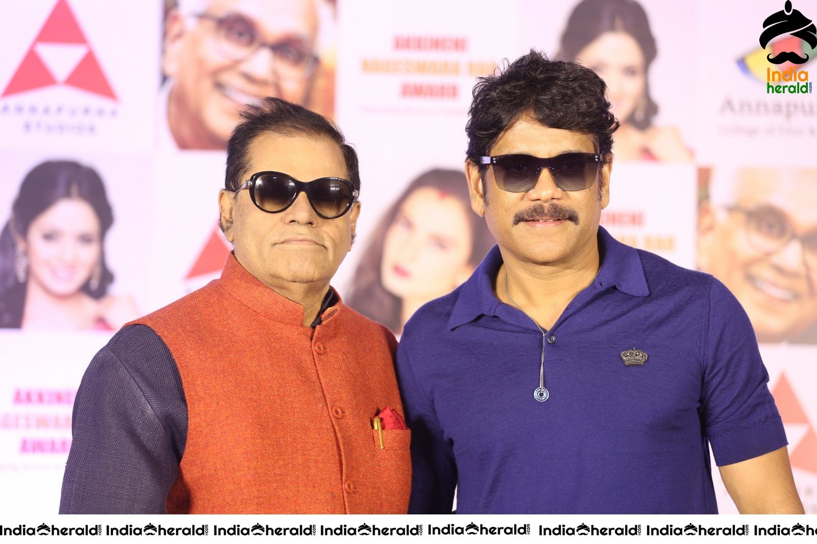 Actor Nagarjuna spotted with the Chief Guest at ANR Press Meet
