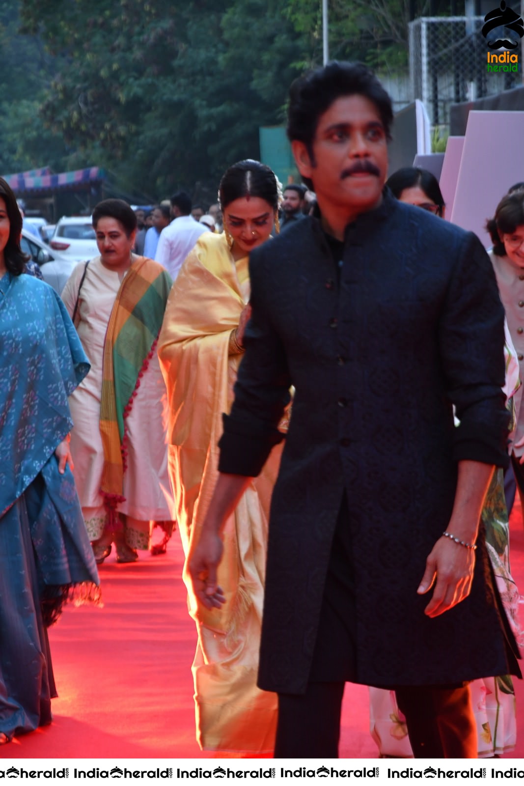 Actor Nagarjuna welcome the guests at ANR Awards Set 1