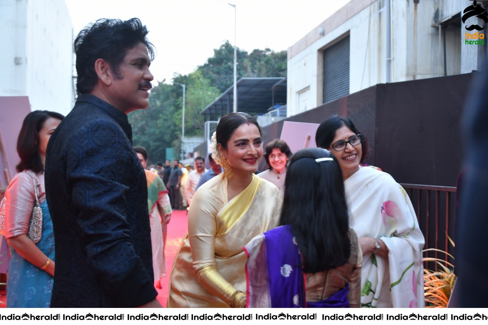 Actor Nagarjuna welcome the guests at ANR Awards Set 1