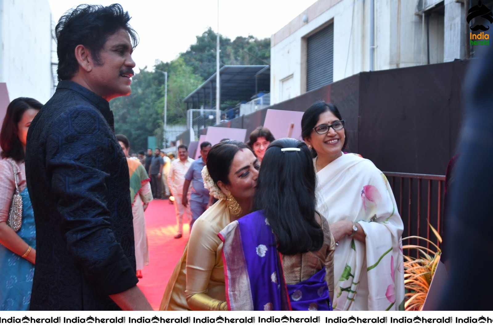 Actor Nagarjuna welcome the guests at ANR Awards Set 1