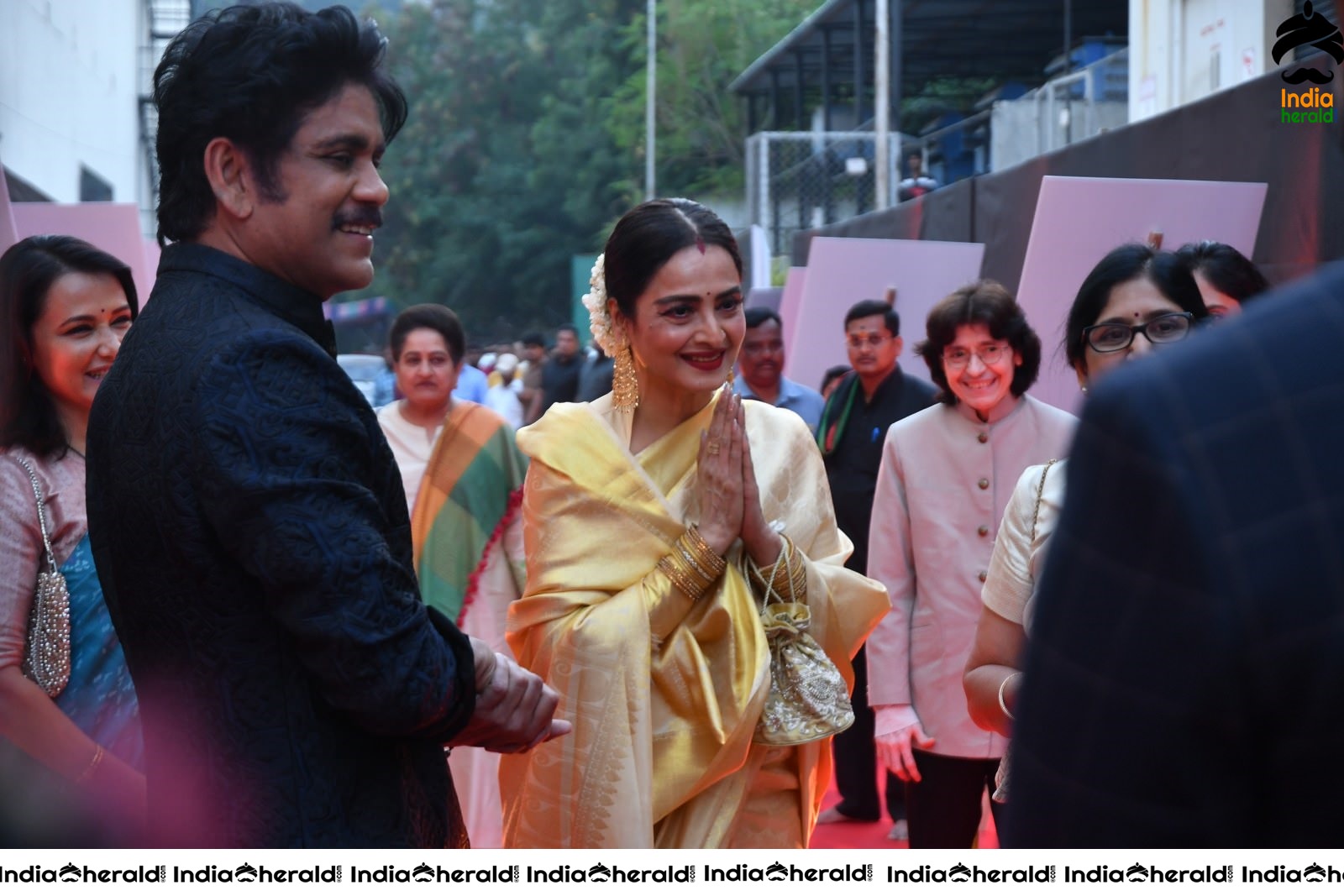 Actor Nagarjuna welcome the guests at ANR Awards Set 1