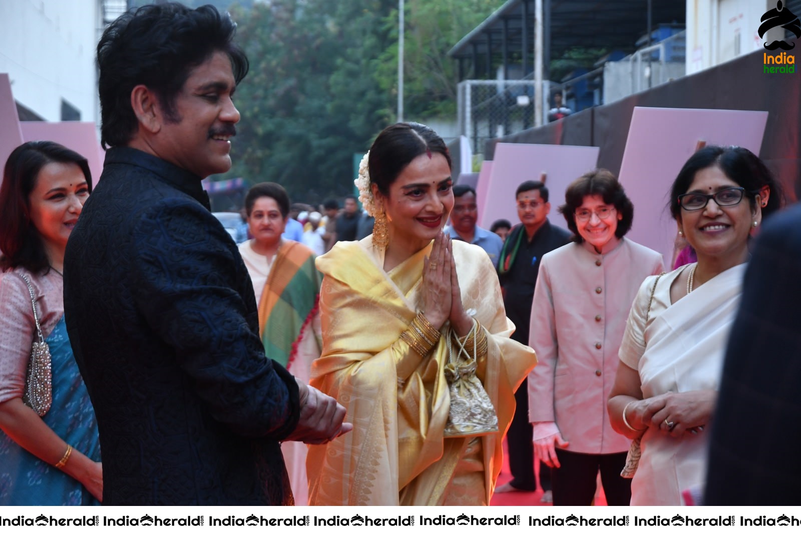 Actor Nagarjuna welcome the guests at ANR Awards Set 1