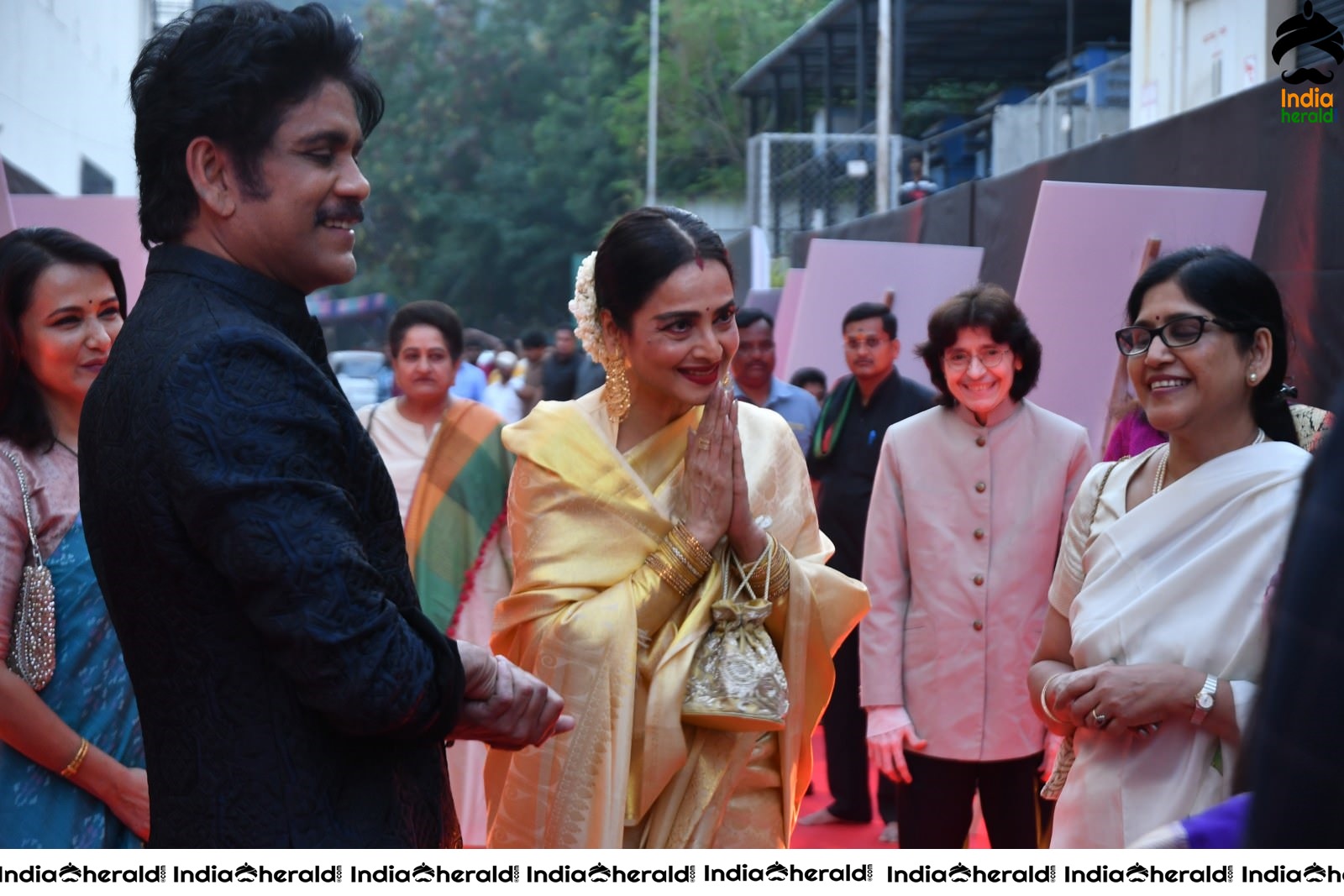 Actor Nagarjuna welcome the guests at ANR Awards Set 1