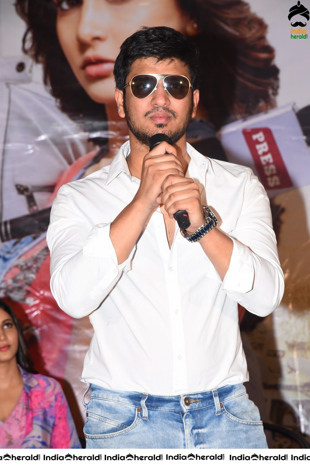 Actor Nikhil Siddhartha Stills from Arjun Suravaram Success Meet Set 2