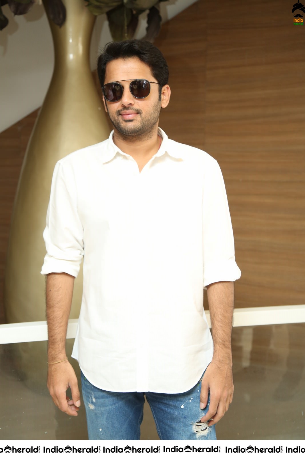 Actor Nithiin Latest Stills from Bheeshma Success meet