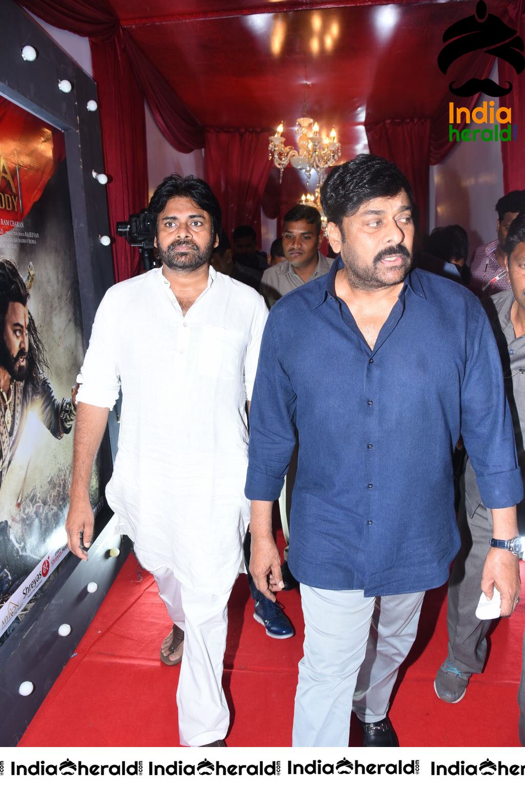 Actor Pawan Kalyan And Chiranjeevi Arriving At Sye Raa Pre Release Event Set 1