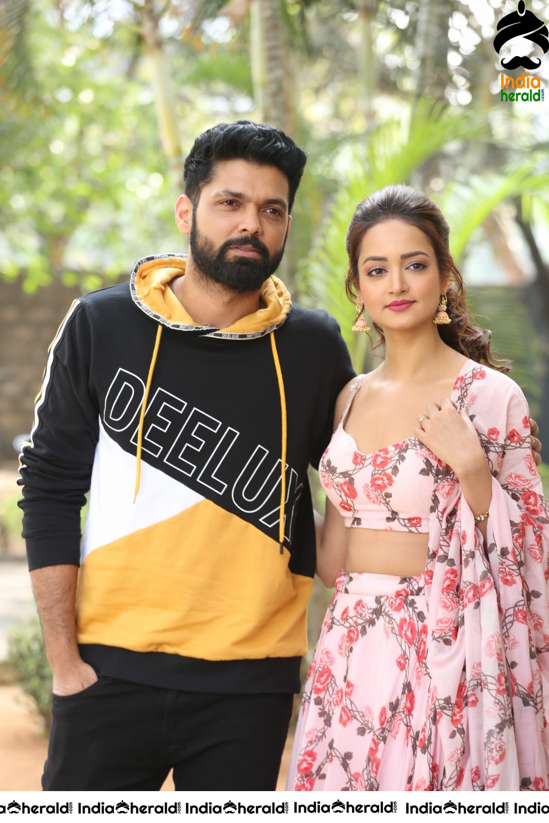 Actor Rakshit Shetty Latest Clicks with Hot Actress Shanvi Srivastava Set 1