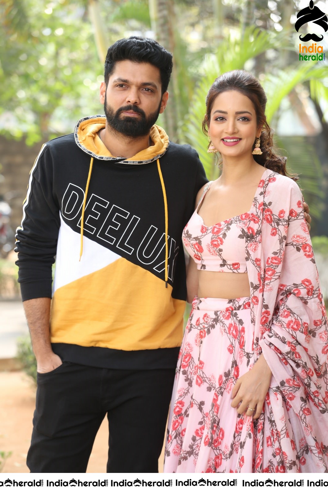 Actor Rakshit Shetty Latest Clicks with Hot Actress Shanvi Srivastava Set 1