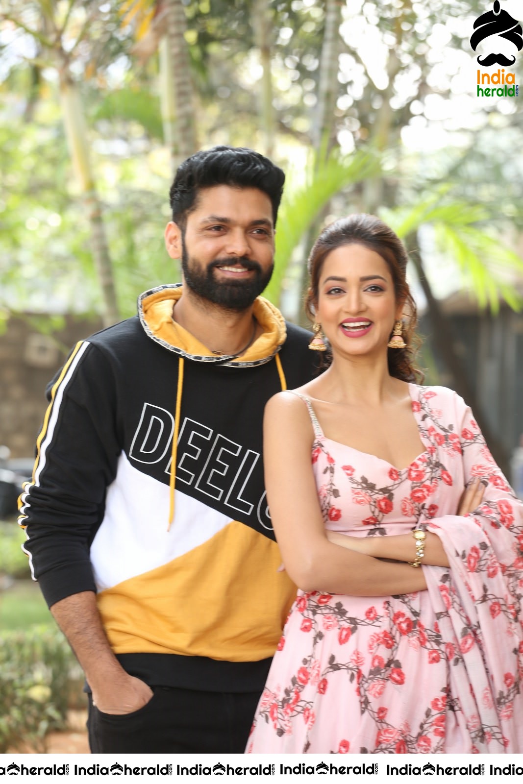 Actor Rakshit Shetty Latest Clicks with Hot Actress Shanvi Srivastava Set 2