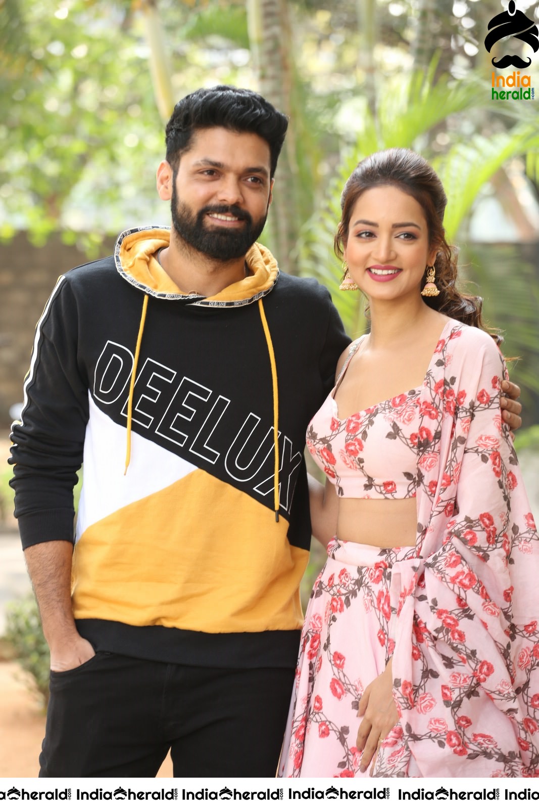 Actor Rakshit Shetty Latest Clicks with Hot Actress Shanvi Srivastava Set 2