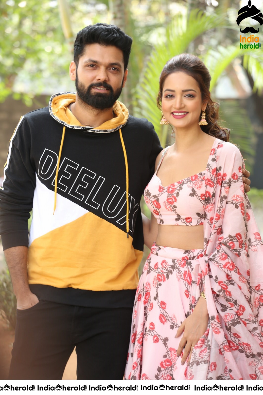 Actor Rakshit Shetty Latest Clicks with Hot Actress Shanvi Srivastava Set 2