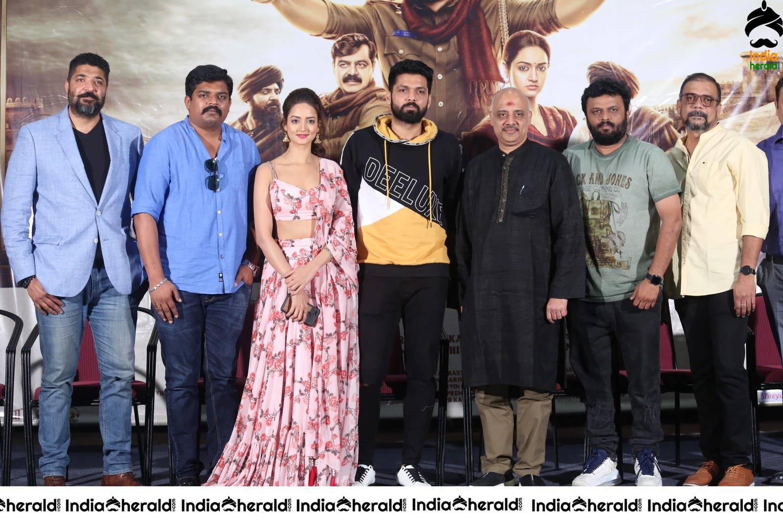 Actor Rakshit Shetty Photos with Athade Srimannarayana Team Set 1
