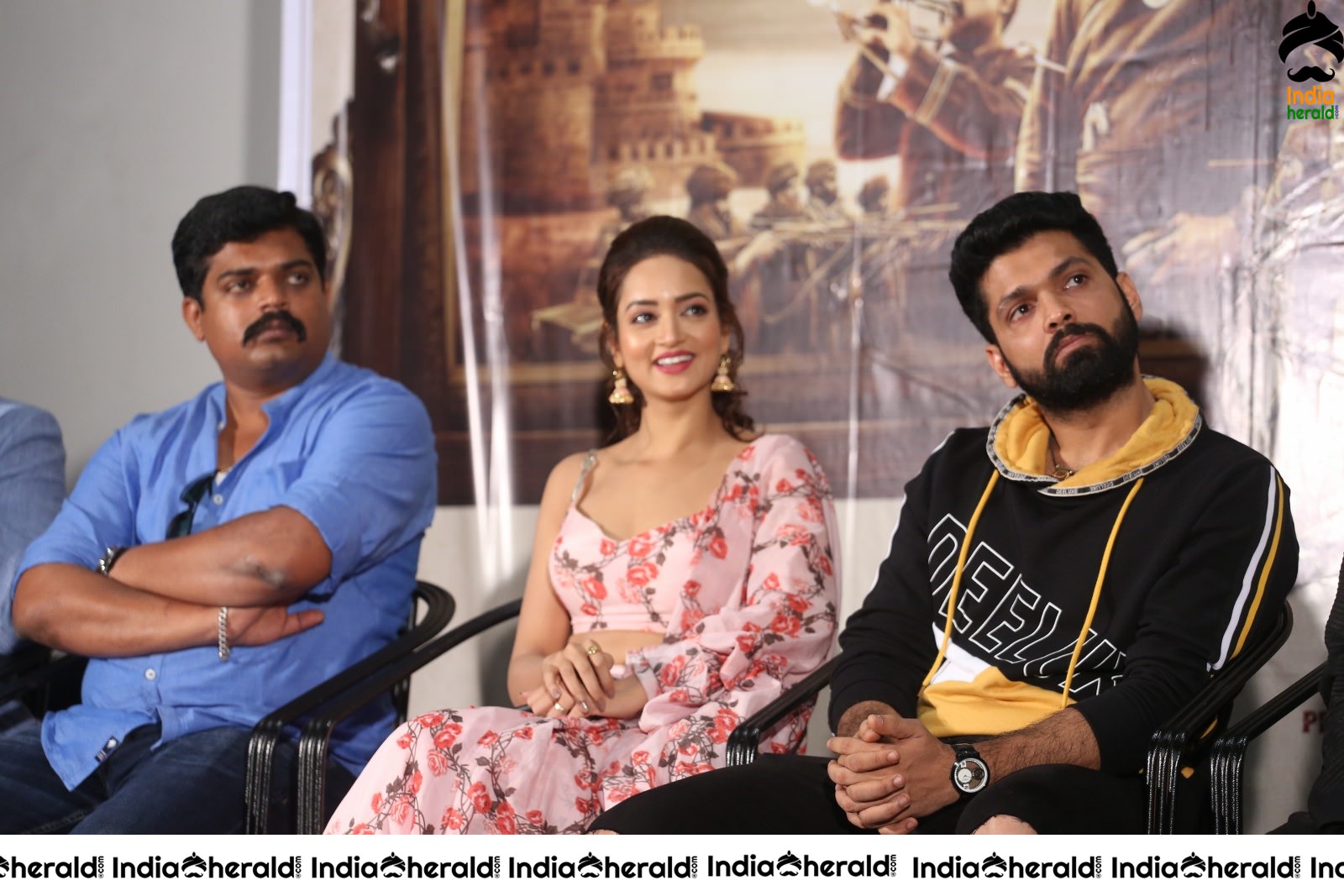 Actor Rakshit Shetty Photos with Athade Srimannarayana Team Set 2