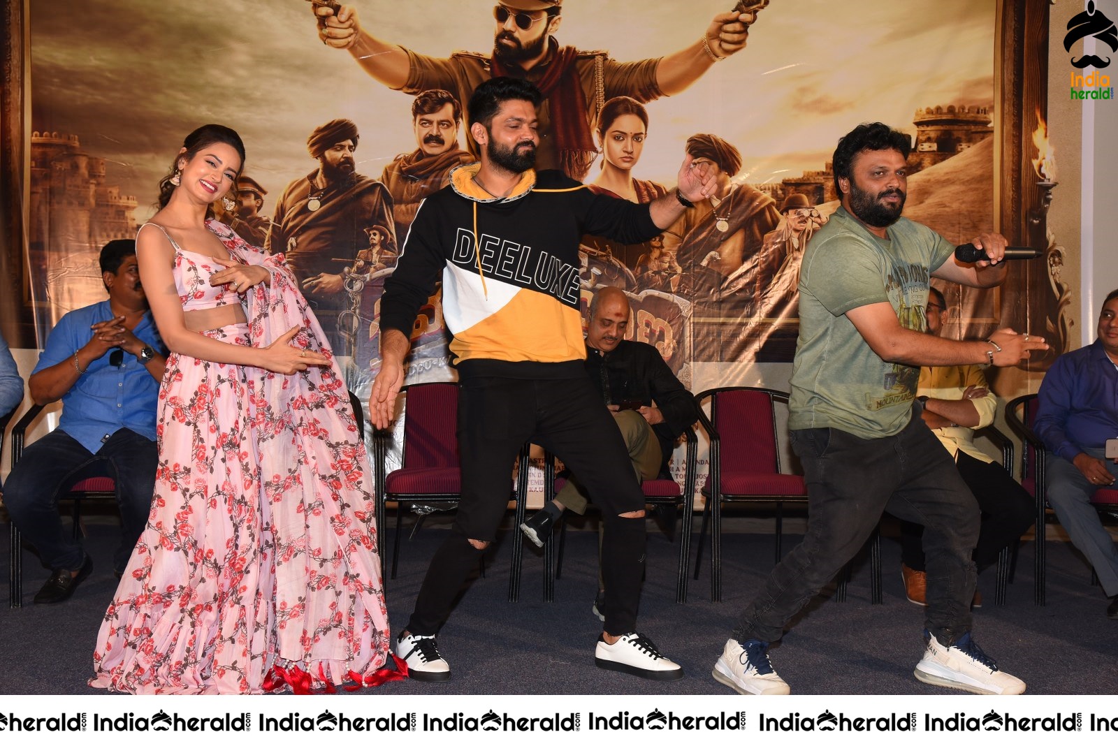Actor Rakshit Shetty Photos with Athade Srimannarayana Team Set 2