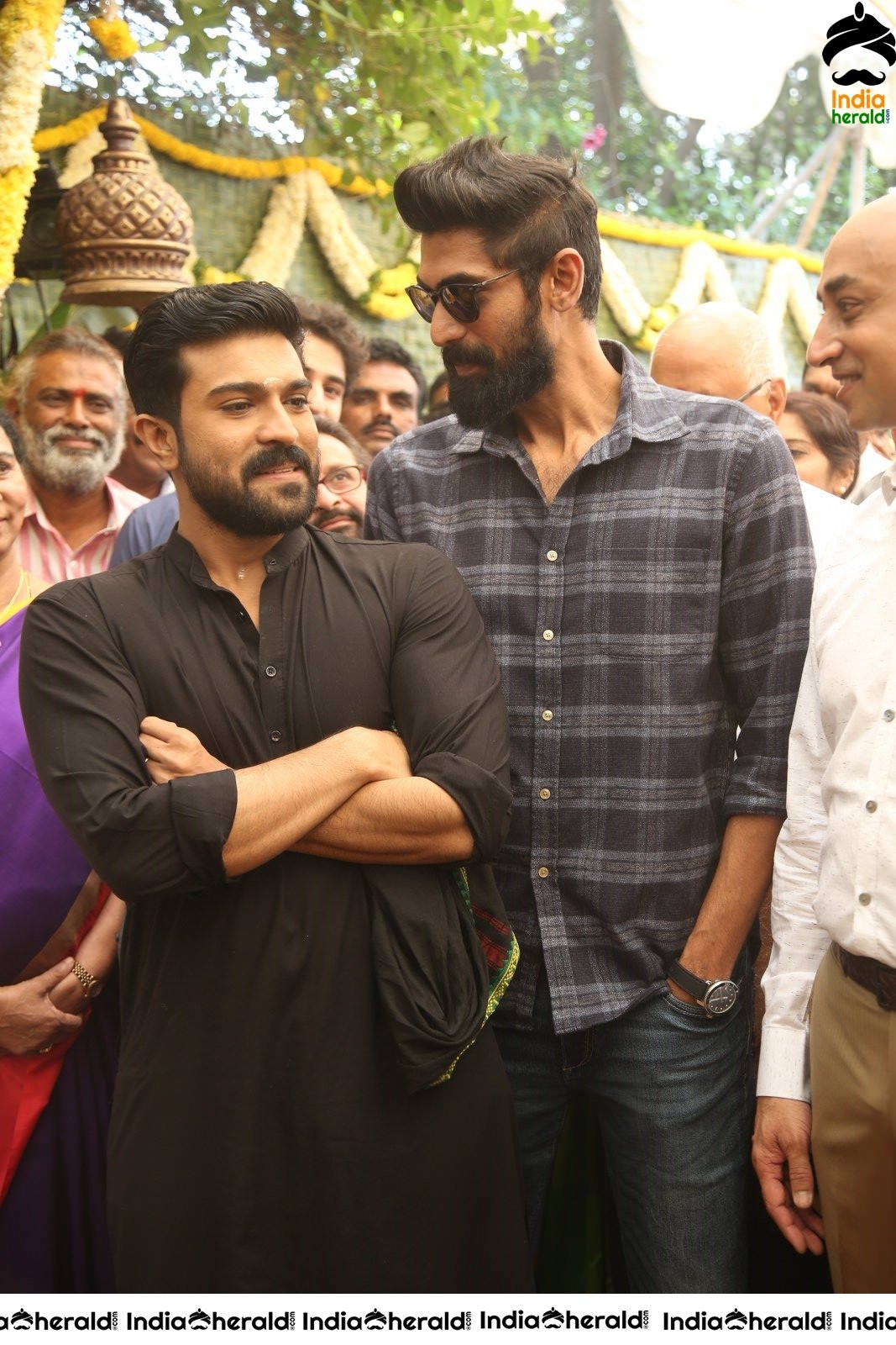 Actor Ram Charan and Rana Daggubati Spotted Together with Beard Looks Set 1