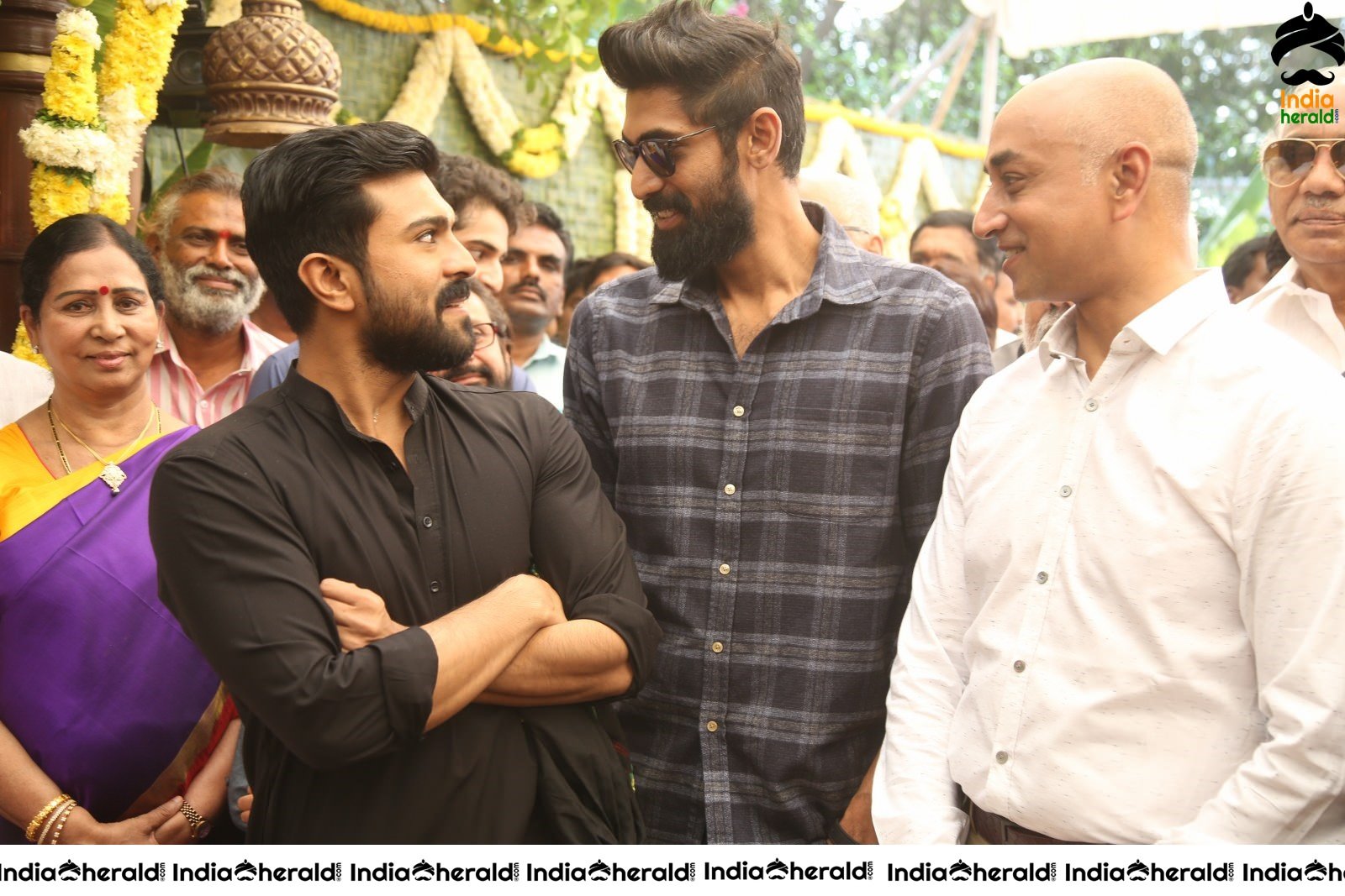 Actor Ram Charan and Rana Daggubati Spotted Together with Beard Looks Set 1