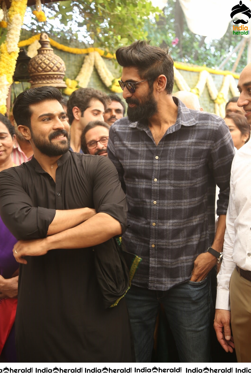 Actor Ram Charan and Rana Daggubati Spotted Together with Beard Looks Set 1