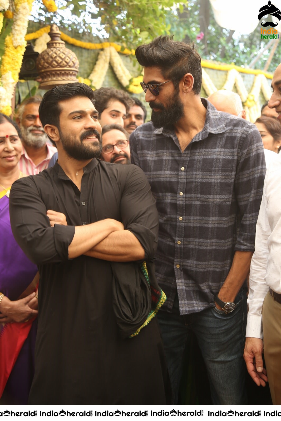 Actor Ram Charan and Rana Daggubati Spotted Together with Beard Looks Set 1