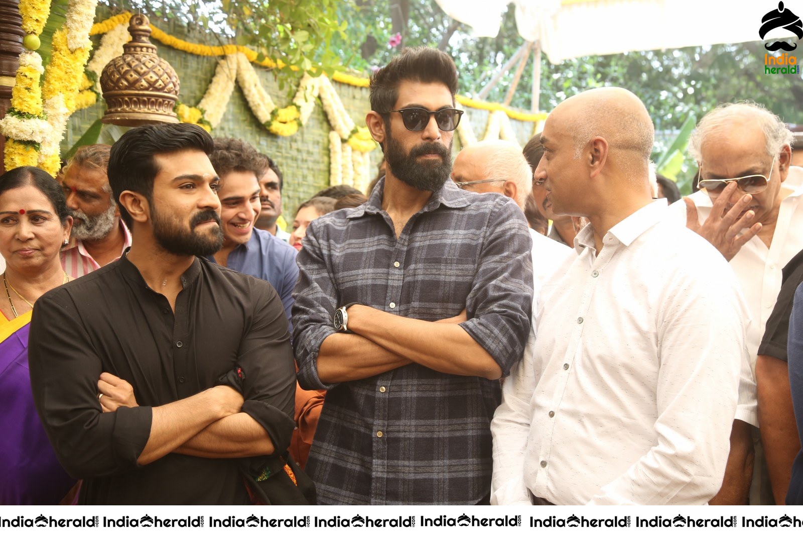 Actor Ram Charan and Rana Daggubati Spotted Together with Beard Looks Set 2