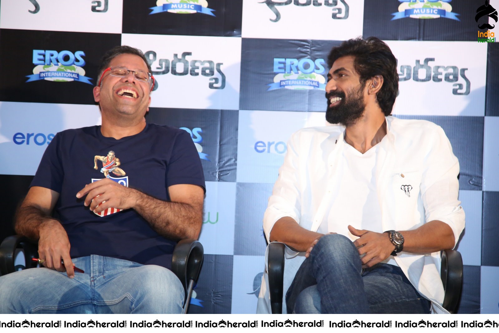 Actor Rana Daggubati Group Photos with Aranya Team