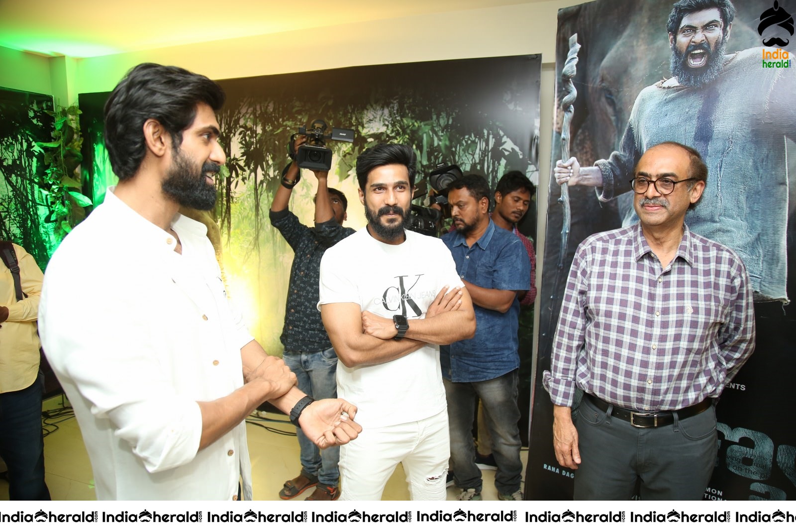 Actor Rana Daggubati Group Photos with Aranya Team