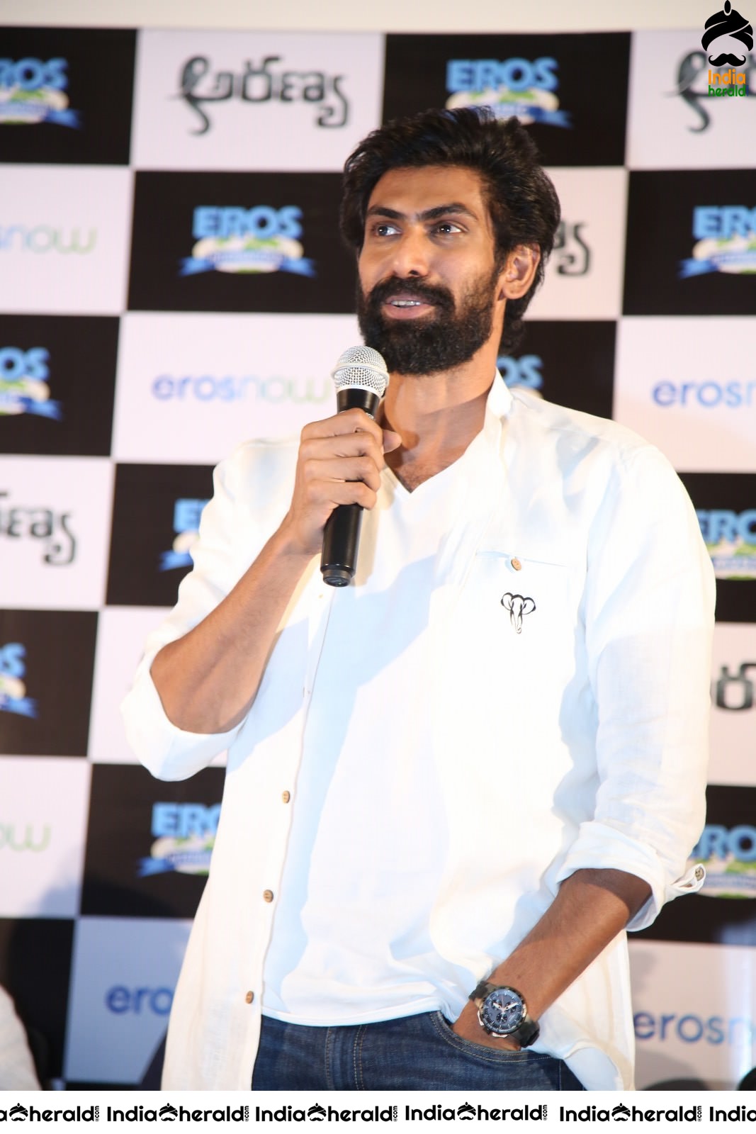 Actor Rana Daggubati Group Photos with Aranya Team