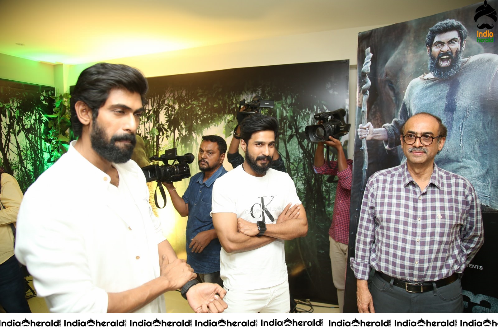 Actor Rana Daggubati Group Photos with Aranya Team