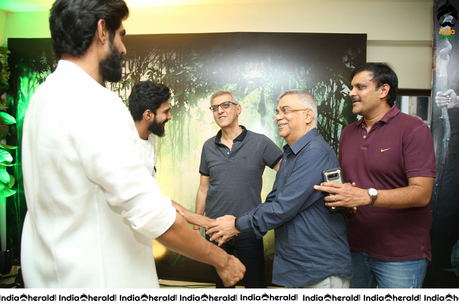 Actor Rana Daggubati Group Photos with Aranya Team