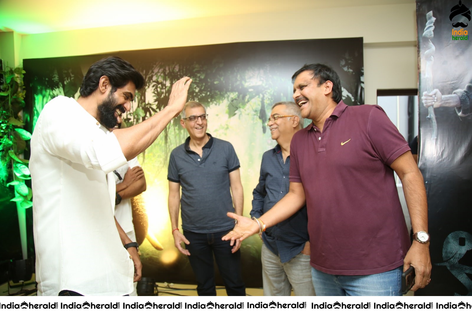 Actor Rana Daggubati Group Photos with Aranya Team