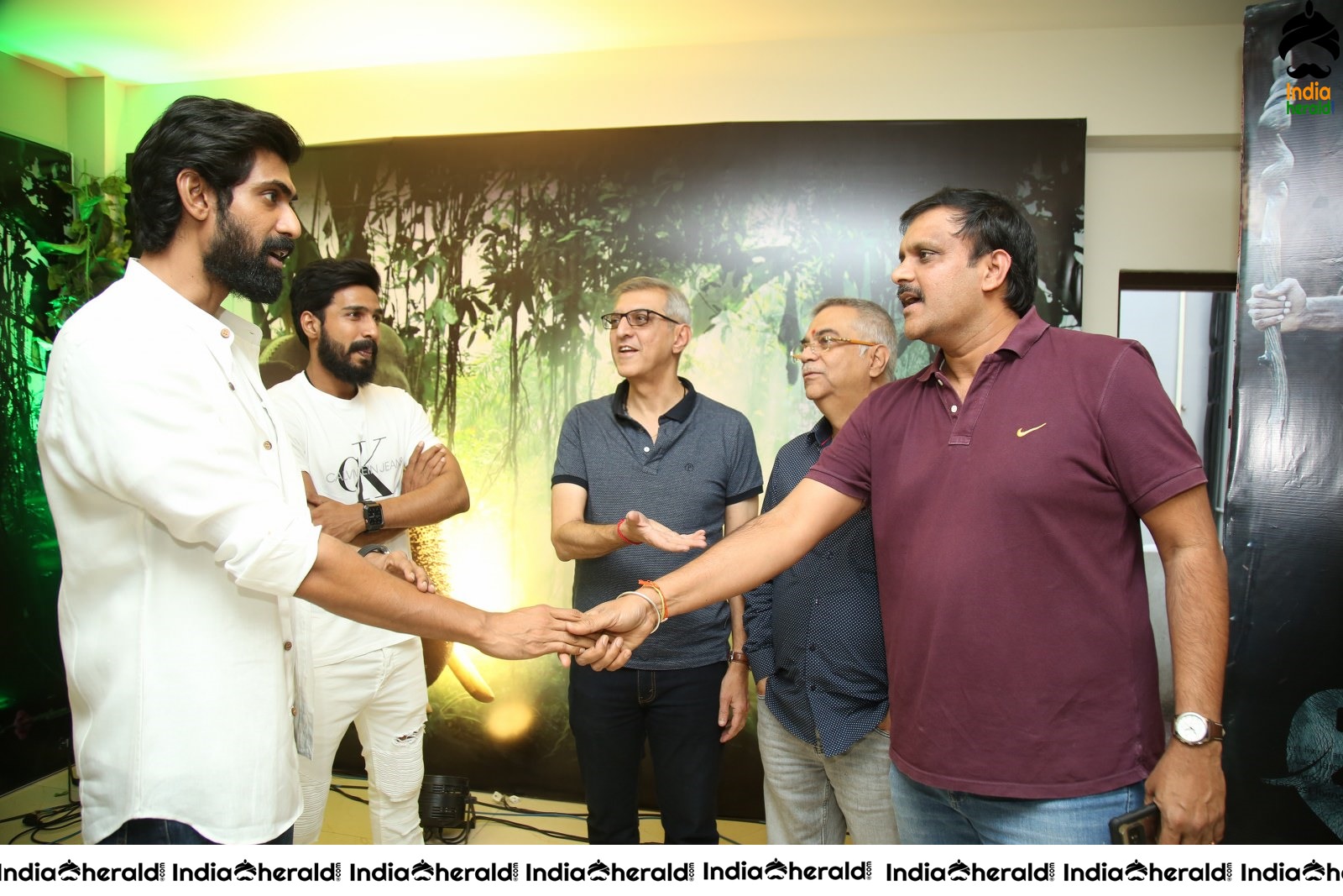 Actor Rana Daggubati Group Photos with Aranya Team