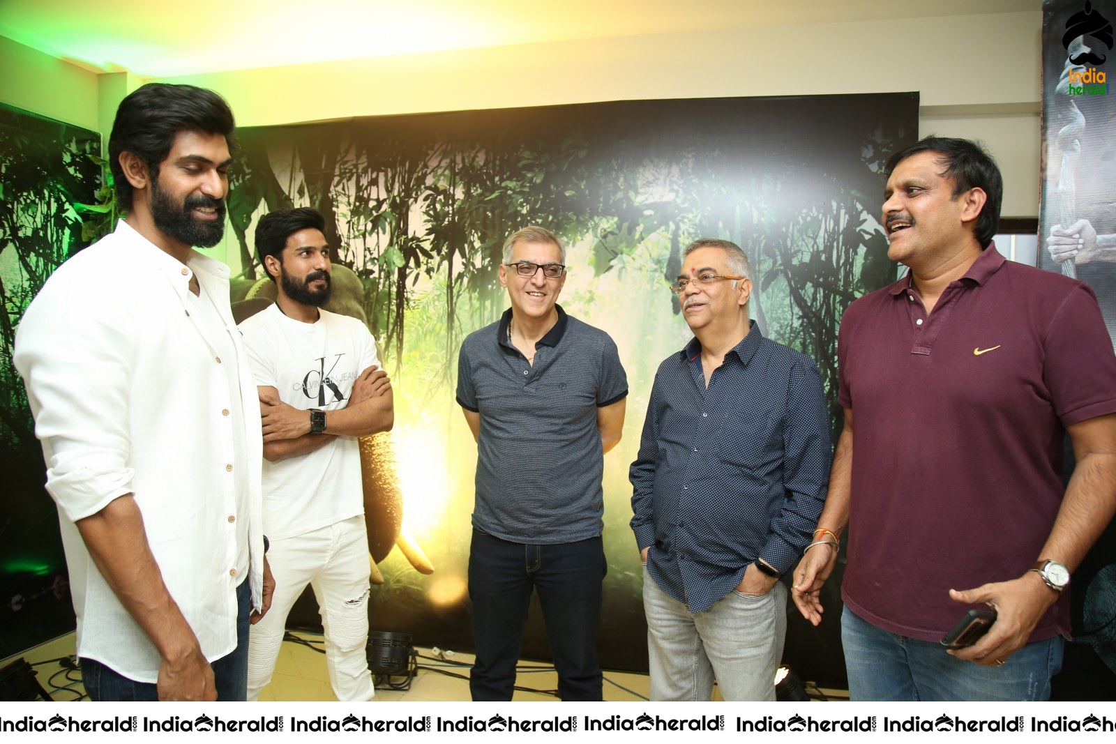 Actor Rana Daggubati Group Photos with Aranya Team