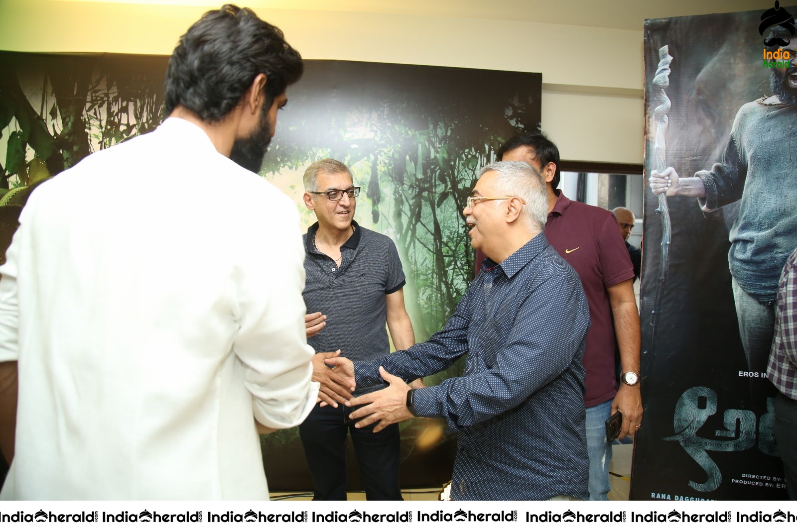 Actor Rana Daggubati Group Photos with Aranya Team