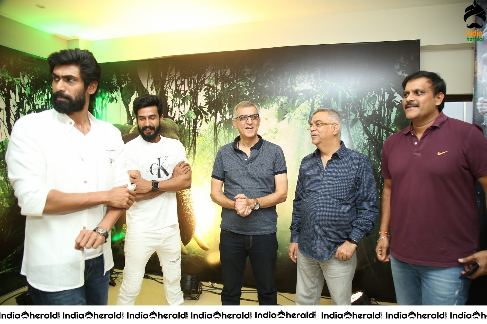 Actor Rana Daggubati Group Photos with Aranya Team