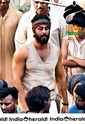 Actor Ranbir Kapoor from the sets of Shamshera