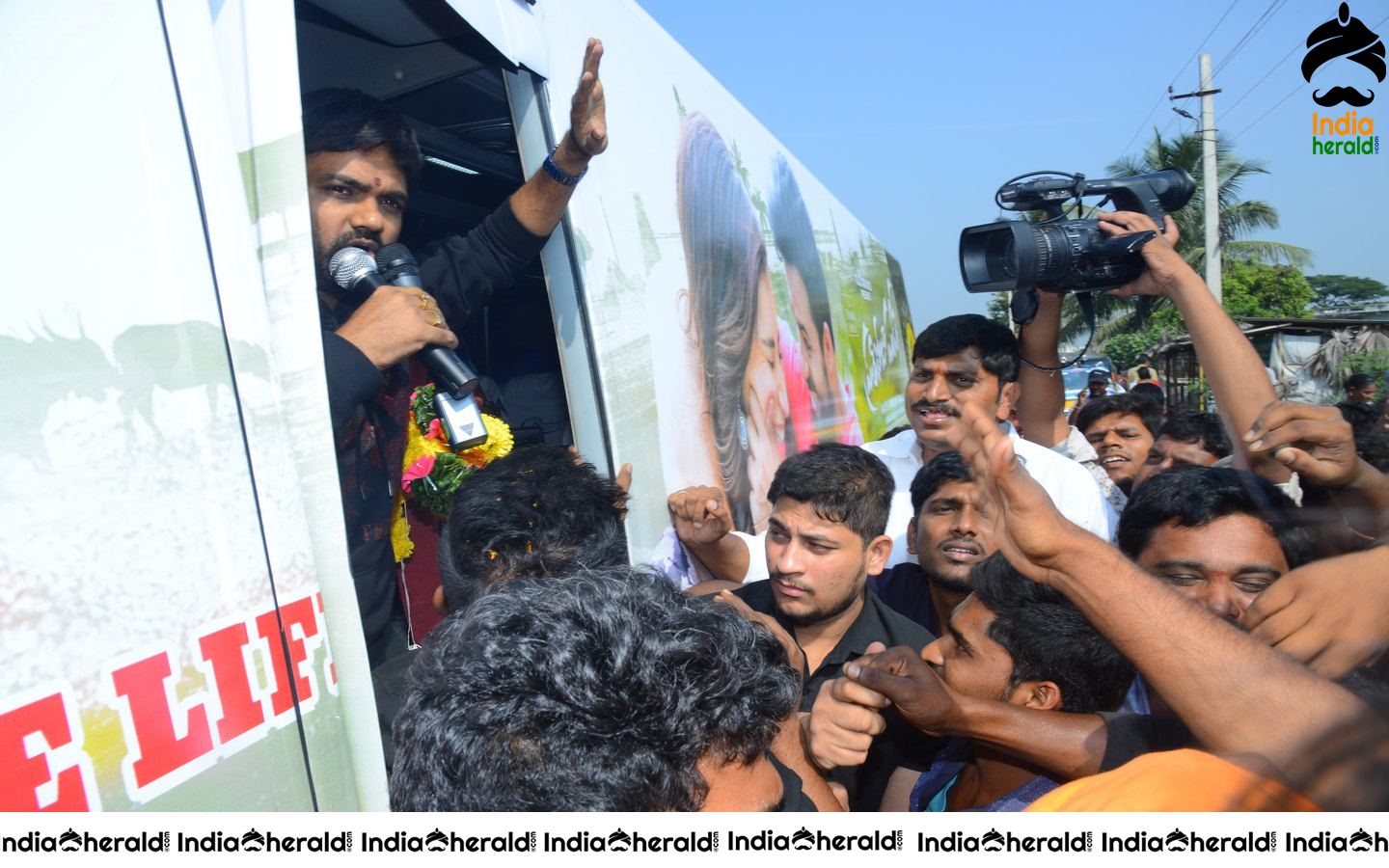 Actor Sai Dharam Tej at Anakapalli for the Promotions of Prathiroju Pandagey Set 2