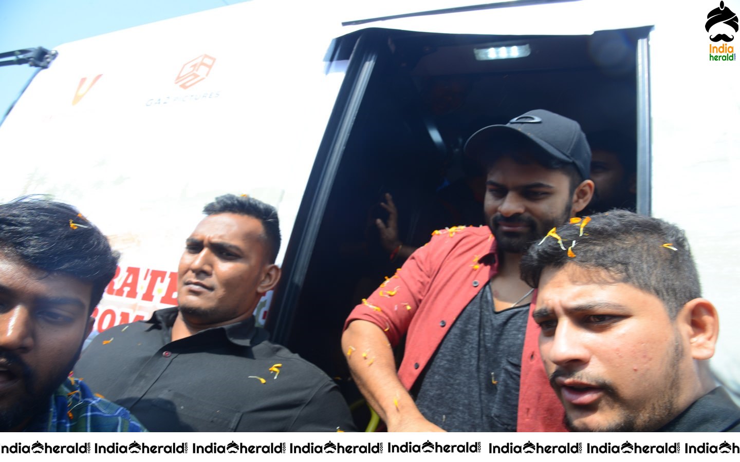 Actor Sai Dharam Tej at Prathiroju Pandagey Promotional Tour in Gajuwaka Set 1