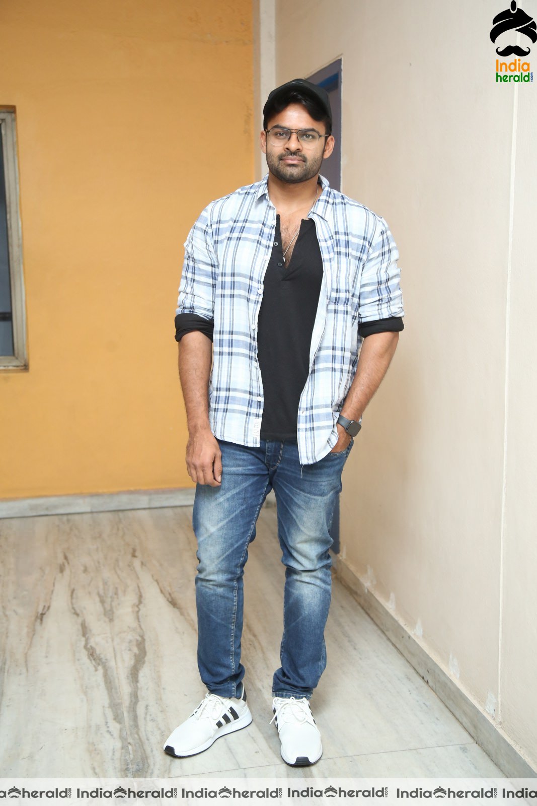 Actor Sai Dharam Tej Latest Stills at Prathi Roju Pandage Song Launch Set 1