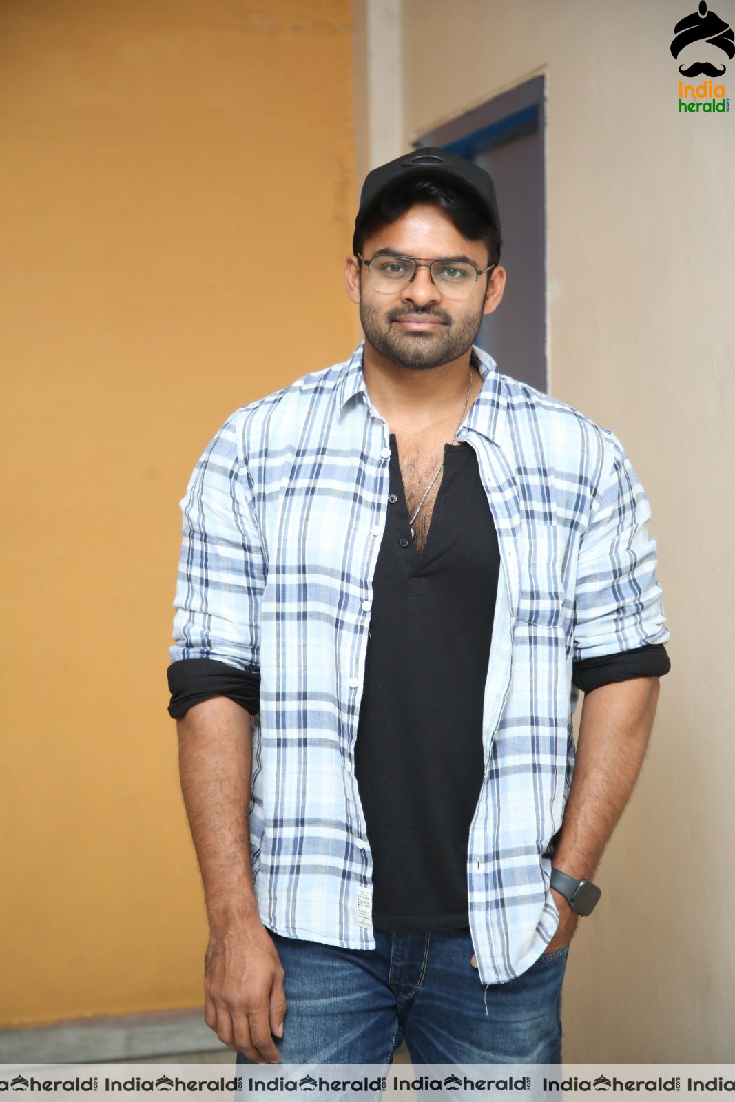 Actor Sai Dharam Tej Latest Stills at Prathi Roju Pandage Song Launch Set 1