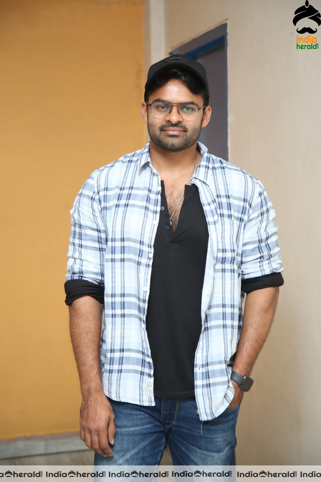 Actor Sai Dharam Tej Latest Stills at Prathi Roju Pandage Song Launch Set 2