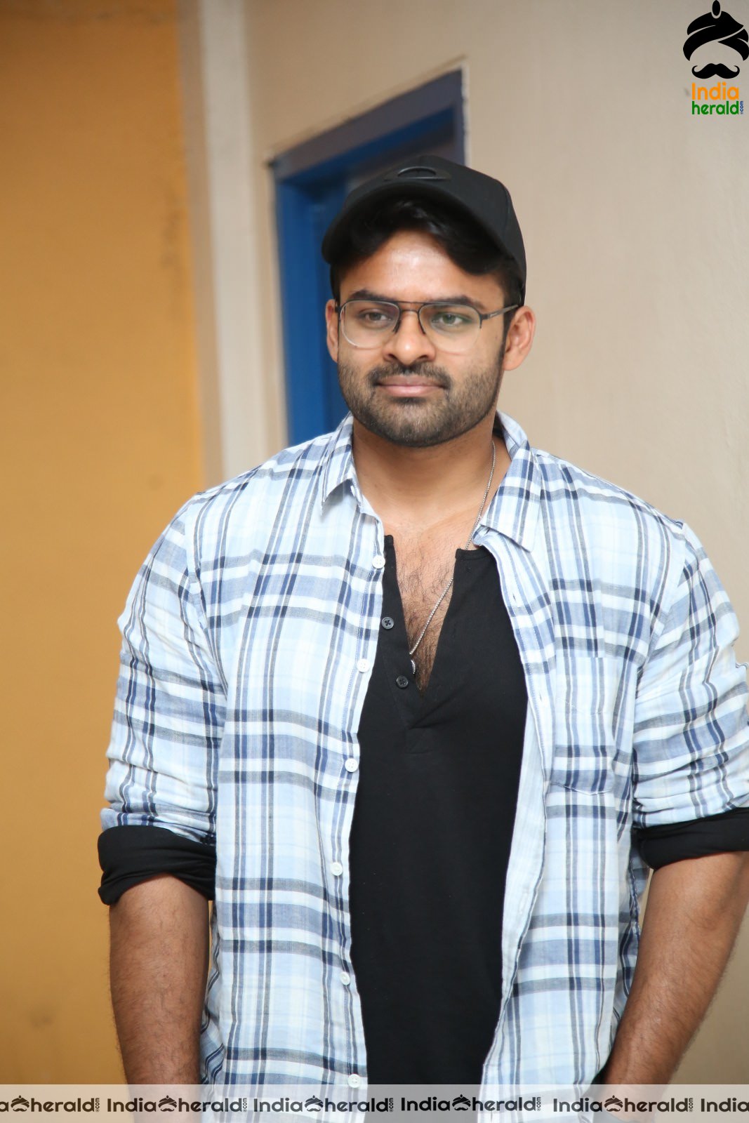 Actor Sai Dharam Tej Latest Stills at Prathi Roju Pandage Song Launch Set 2