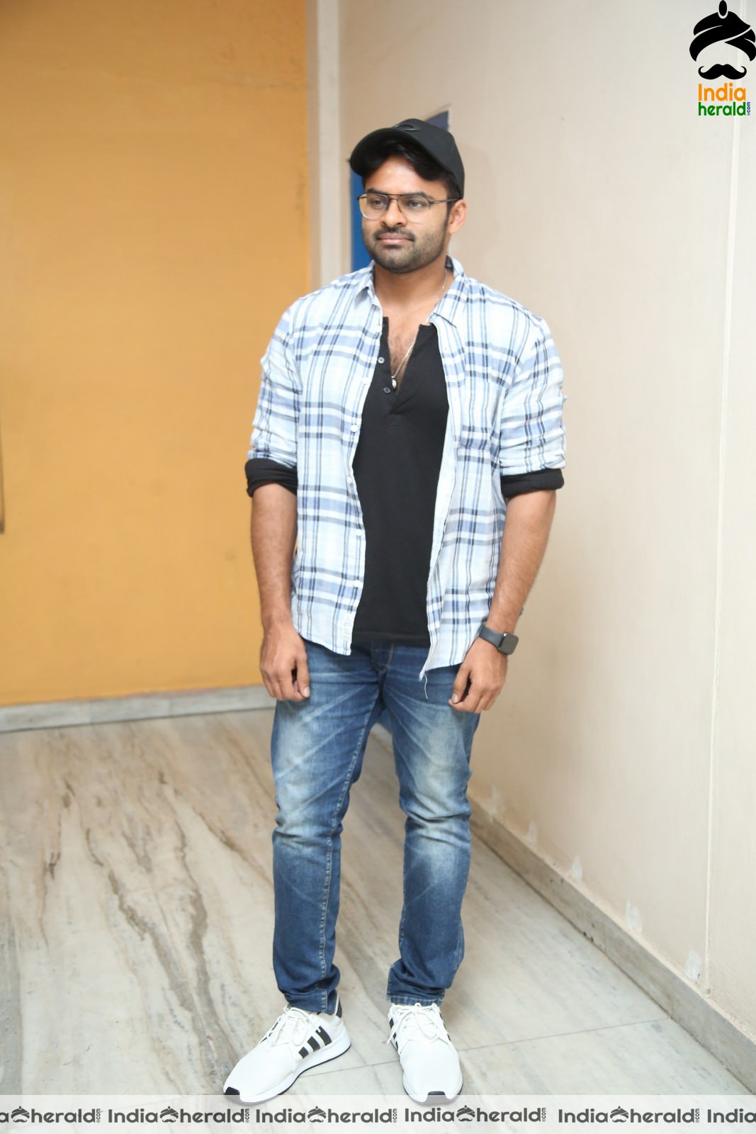 Actor Sai Dharam Tej Latest Stills at Prathi Roju Pandage Song Launch Set 2