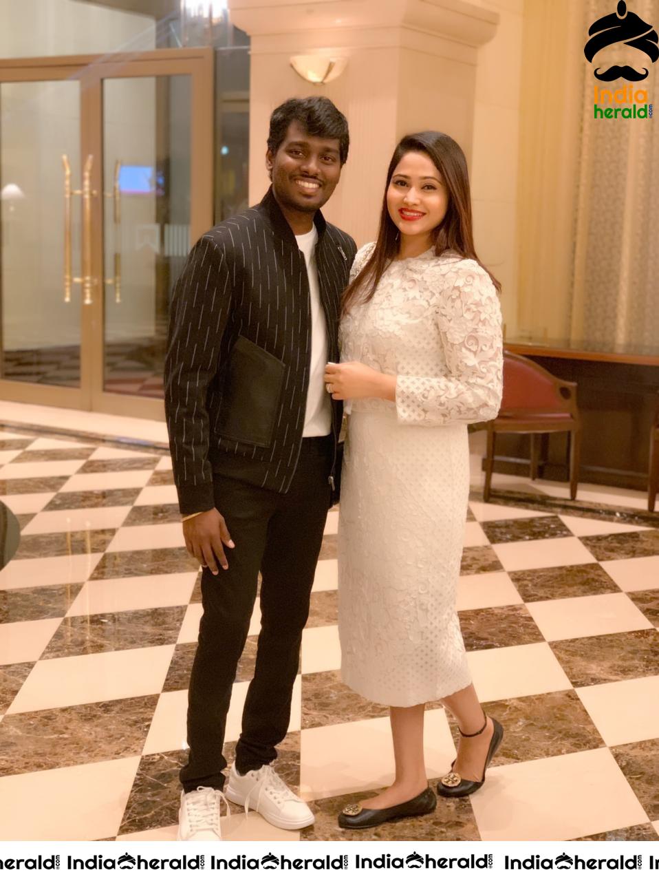 Actor Shah Rukh Khan with Director Atlee and his wife Priya