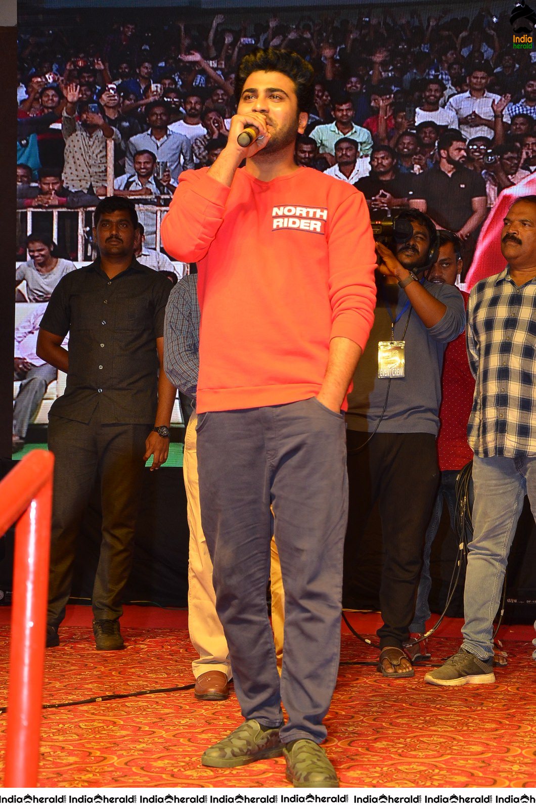 Actor Sharwanand Looking Stylish in Red Tee Set 1