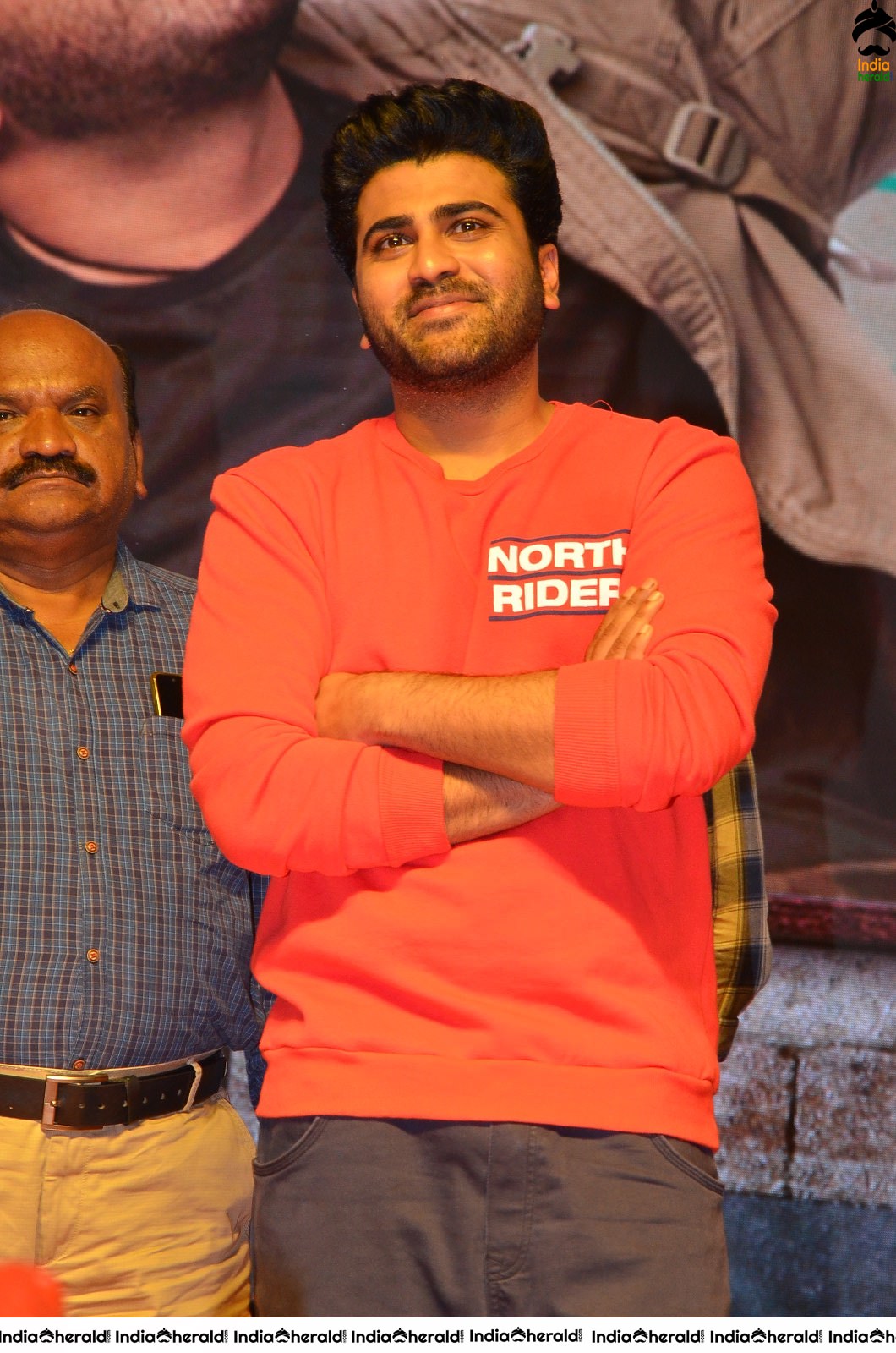 Actor Sharwanand Looking Stylish in Red Tee Set 1