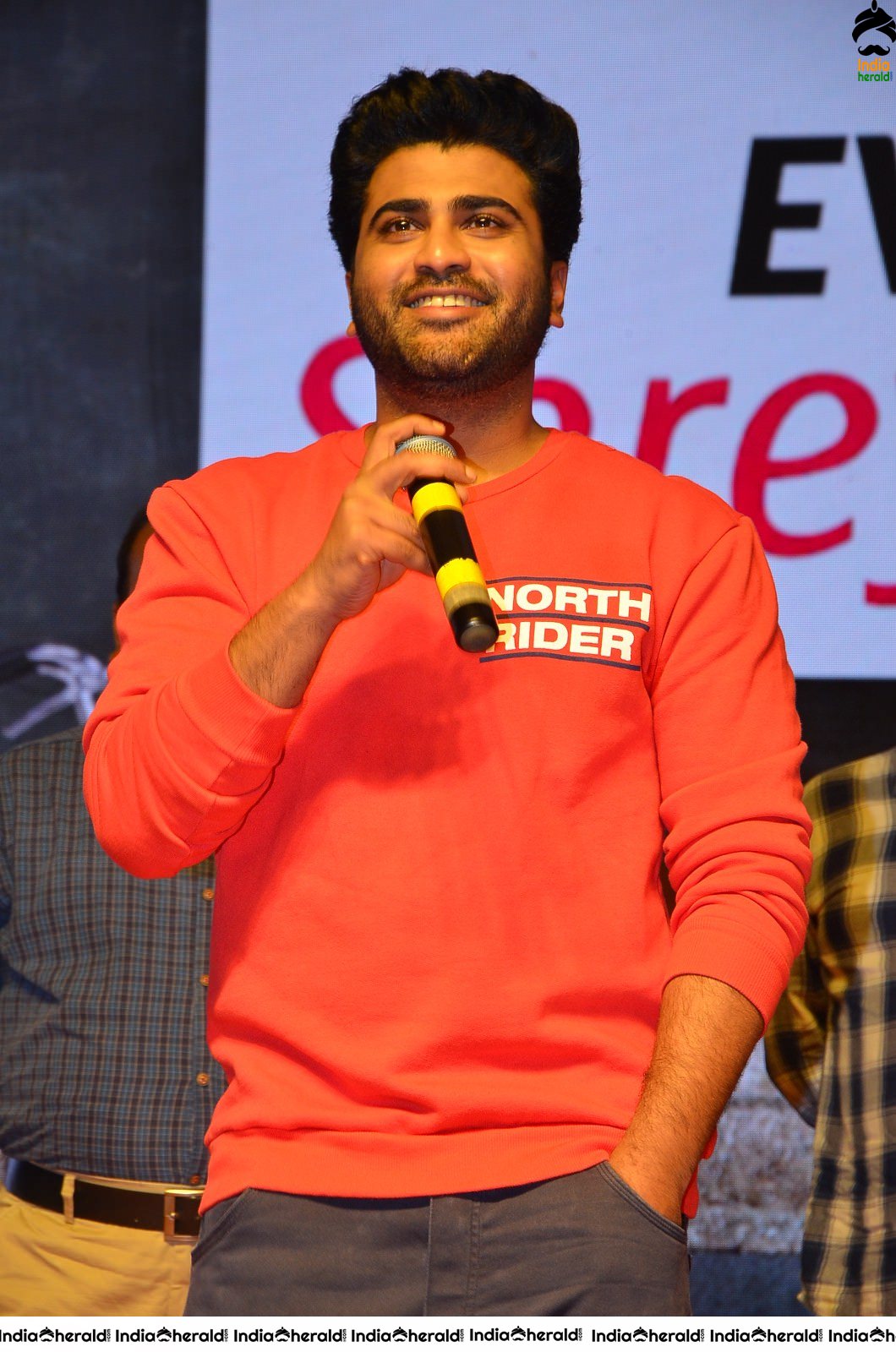 Actor Sharwanand Looking Stylish in Red Tee Set 1