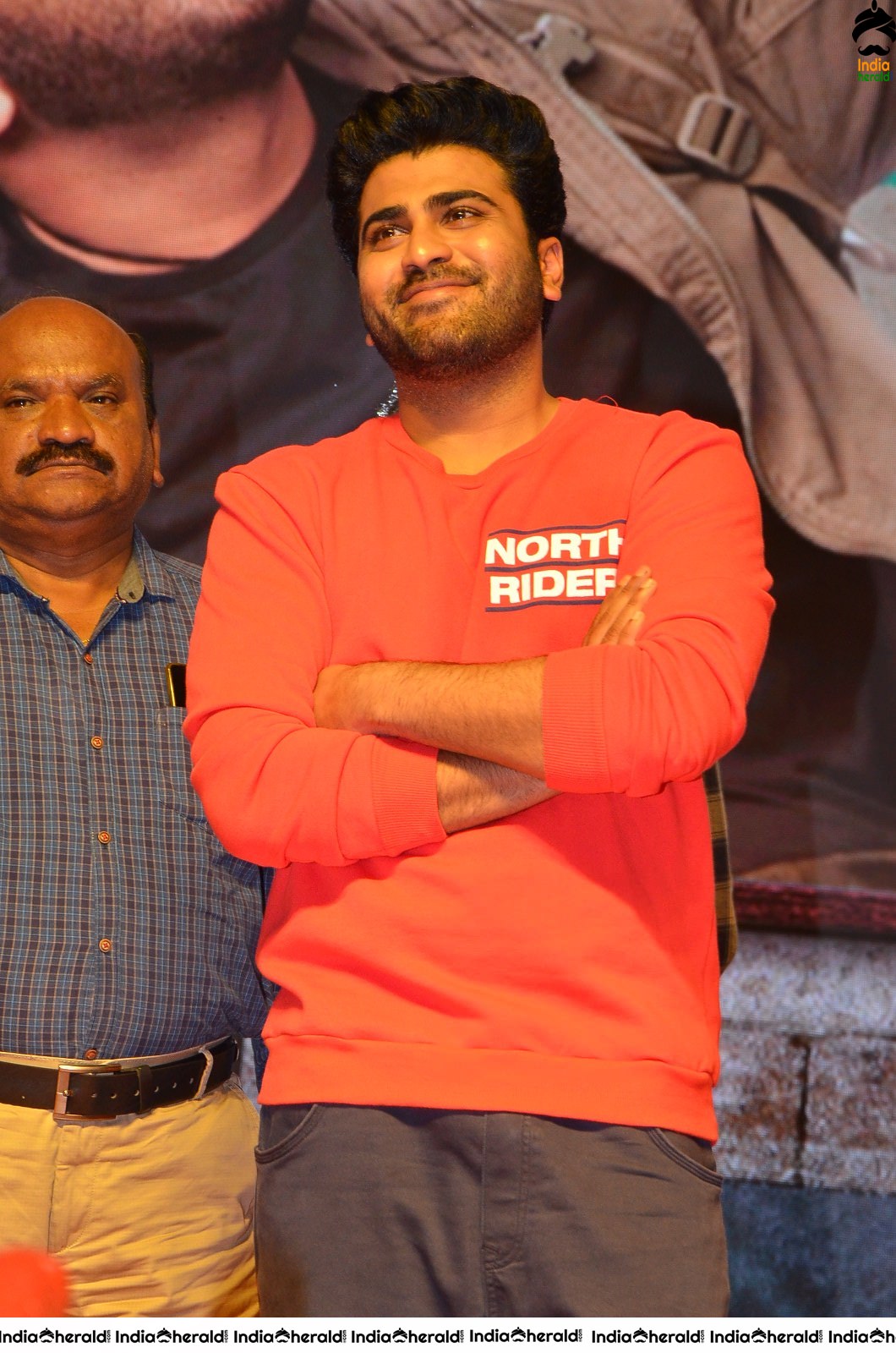 Actor Sharwanand Looking Stylish in Red Tee Set 1