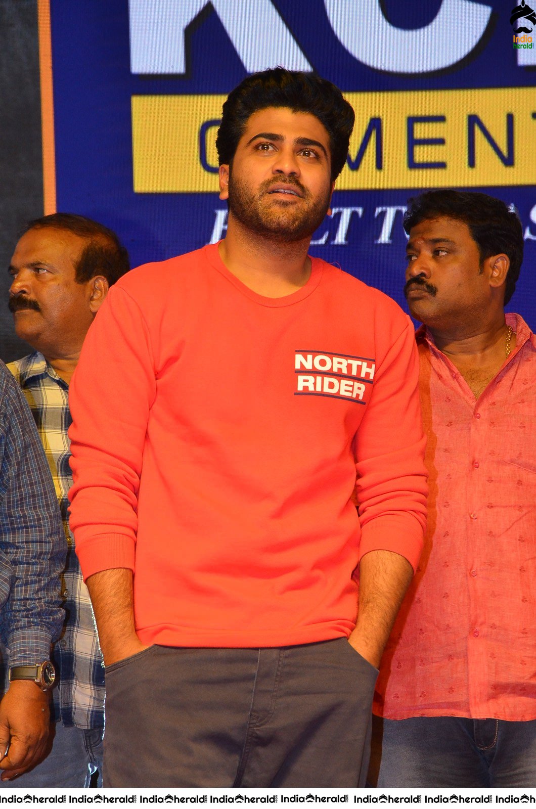Actor Sharwanand Looking Stylish in Red Tee Set 1