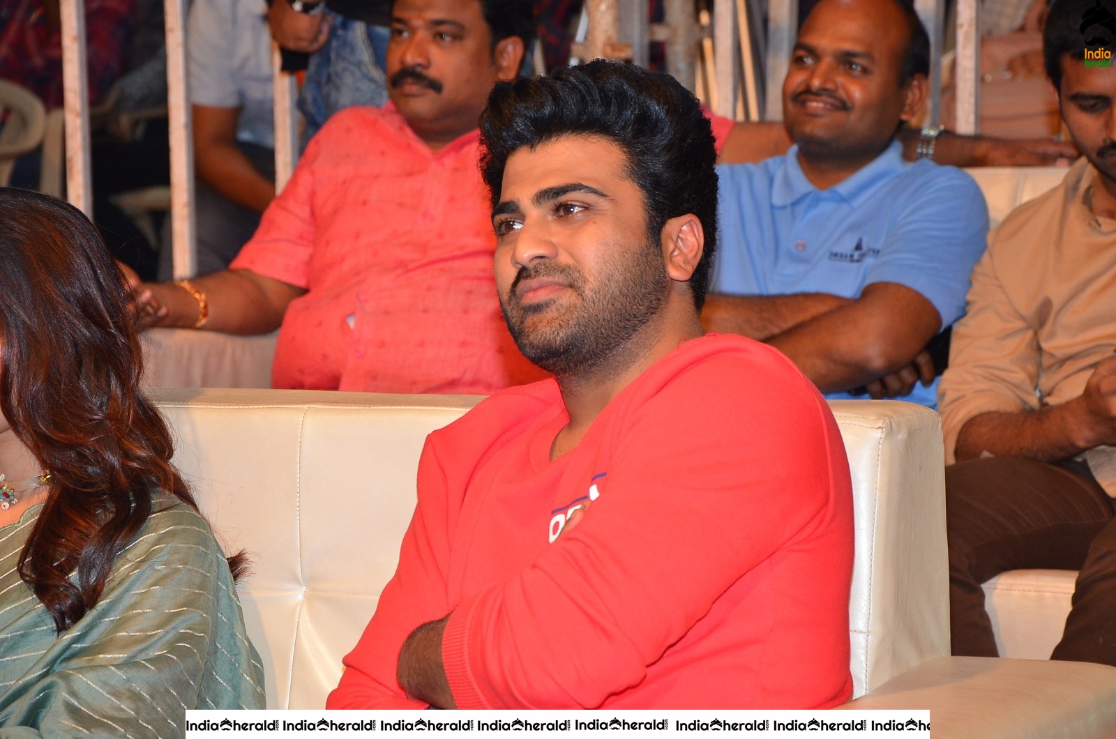Actor Sharwanand Looking Stylish in Red Tee Set 1